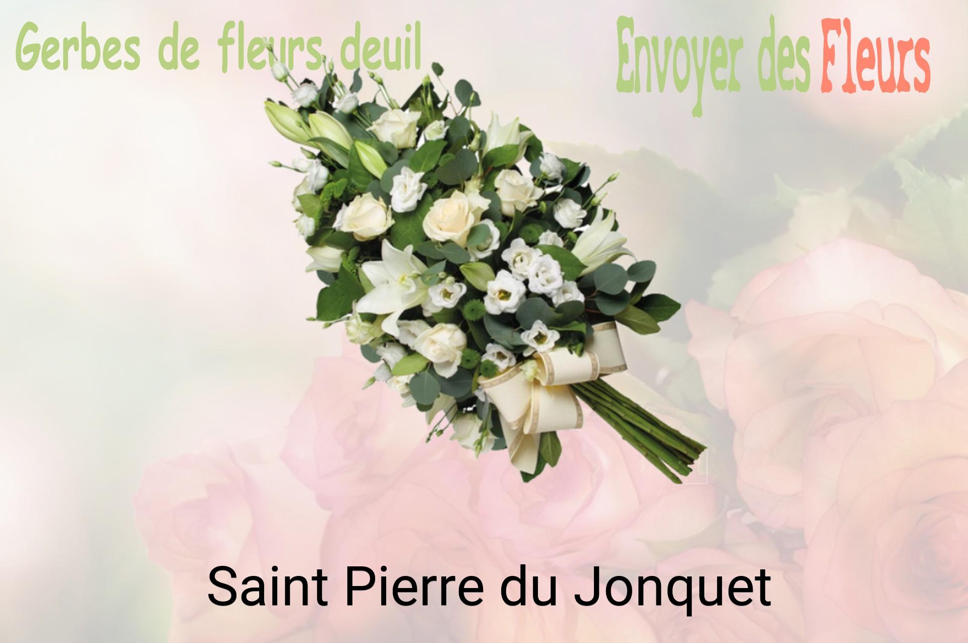 Gerbe de fleurs de deuil livrée à Saint-Pierre-du-Jonquet